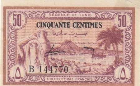 Tunisie 50 Centimes - Régence de Tunis - 15.07.1943 - Série B