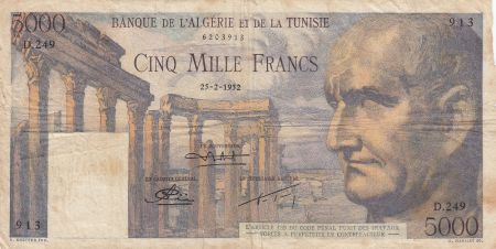 Tunisie 5000 Francs Vespasien - 25.02.1952 - Série D.249