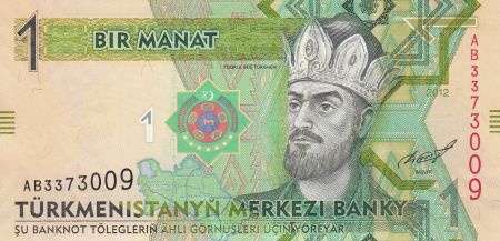 Turkménistan 1 Manat 2012 - Togrul Beg Turkmen - Palais