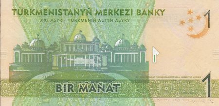 Turkménistan 1 Manat 2012 - Togrul Beg Turkmen - Palais