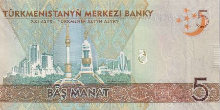 Turkménistan 5 Manat - Sultan Sanjar Turkmen - 25ème anniversaire de la neutralité - 2020 - P.NEW