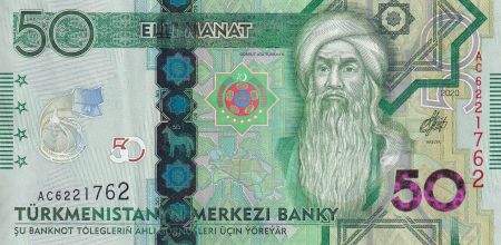 Turkménistan 50 Manat - Gorkut Ata Turkmen - 25ème anniversaire de la neutralité - 2020 - P.NEW