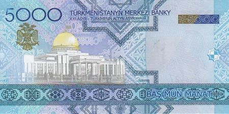 Turkménistan 5000 Manat S. Niazov - Palais du Turkmenbashy
