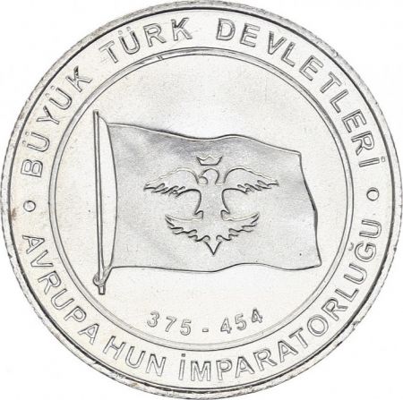 Turquie 1 Kurush Drapeau - Empire Hun 374-454 - 2015