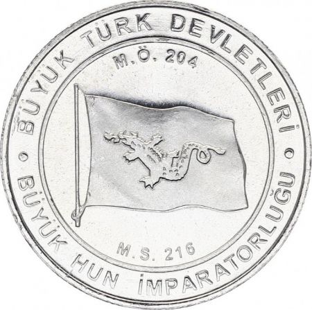 Turquie 1 Kurush Drapeau - Empire Hun M.S. 216 - 2015