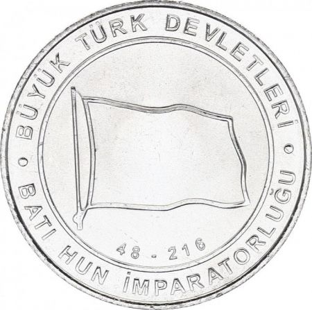 Turquie 1 Kurush Drapeau - Empire Hun Ouest 48-216 - 2015