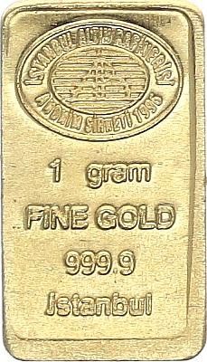 Turquie 1 Lingot 1 Gr, Istanbul Gold Refinery - ND