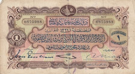 Turquie 1 Livre Banque Imperiale Ottomane - 1914 - P.68a - TB - 0875988