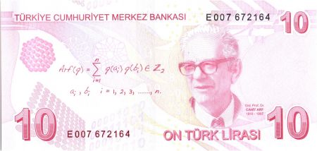 Turquie 10 Yeni Turk Lirasi - Pdt Ataturk - Cahit Arf - 2009 (2021) - Neuf - P.223