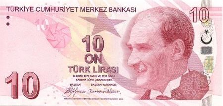 Turquie 10 Yeni Turk Lirasi - Pdt Ataturk - Cahit Arf - 2009