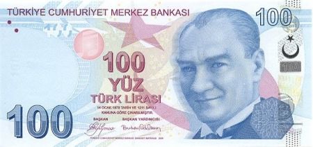Turquie 100 Turk Lirasi - Pdt Ataturk - Buhurizade Mustafa Efendi - 2009