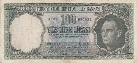 Turquie 100 Türk Lirasi L.1930 (1964) - Atatürk, Rivière