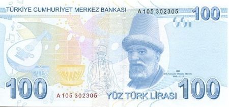 Turquie 100 Yeni Turk Lirasi - Pdt Ataturk - Buhurizade Mustafa Efendi - 2009