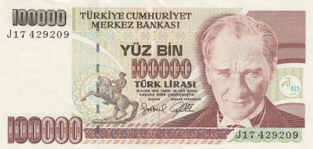 Turquie 100000 Lira 1970(1997) - Atatürk, Enfants