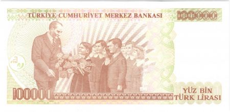 Turquie 100000 Lirasi Pdt Ataturk - Enfants 1997