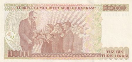 Turquie 100000 Turk Lirasi - Pdt Ataturk - ND (1991) - Série I - P.206