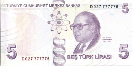 Turquie 5 Yeni Turk Lirasi - Pdt Ataturk - Aydin Sayili - 2009 (2020) - Neuf