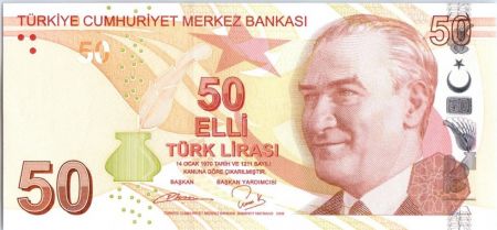 Turquie 50 Turk Lirasi 2013 - Pdt Ataturk - Fatma Aliye