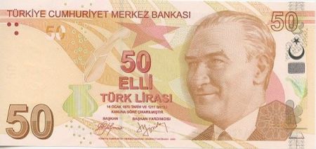 Turquie 50 Yeni Turk Lirasi - Pdt Ataturk - Fatma Aliye - 2009