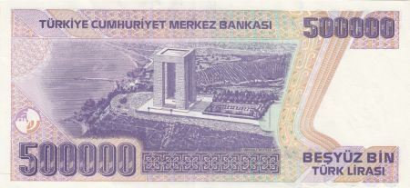 Turquie 500000 Lira 1970(1993) - Atatürk, Monument