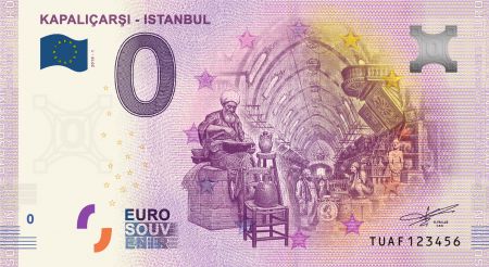 Turquie Billet 0 Euro Souvenir - Grand bazar d\'Istanbul - 2019 Turquie