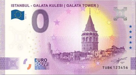 Turquie Billet 0 Euro Souvenir - Istanbul - Galata Kulesi - 2021 Turquie
