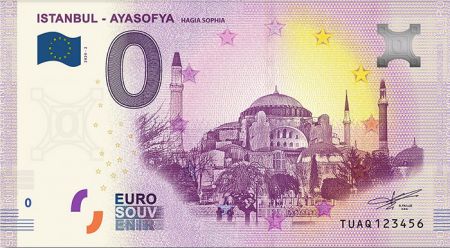 Turquie Billet 0 Euro Souvenir - Sainte-Sophie - Istanbul - 2020 Turquie