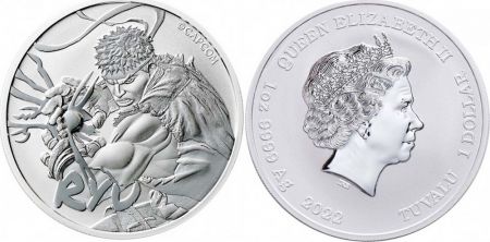 Tuvalu 1 Dollar Ryu - Street Fighter - Once Argent 2022