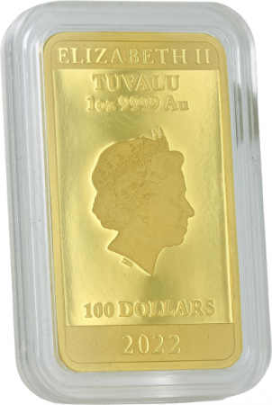 Tuvalu 60 ans de James Bond - 100 Dollars Or (1 Once) Tuvalu 2022
