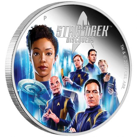 Tuvalu Equipage de l\'USS Discovery - Star Trek Discovery - 2 Dollars Argent (2 onces) Tuvalu 2019