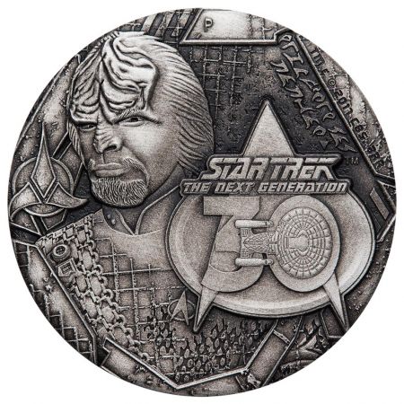 Tuvalu Lieutenant Commander Worf - Klingon - 30 ans Star Trek the next generation - 2 Dollars Argent (2 onces) Tuvalu 2017