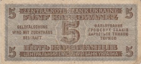Ukraine 5 Karbowanez Fillette - 10-03-1942 - Occupation allemande