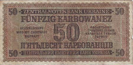 Ukraine 50 Karbowanez Mineur - 10-03-1942 Série 55