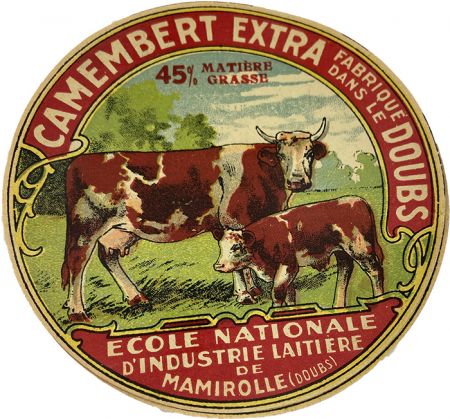 Un camembert extra - Etiquette Camembert - Tyrosémiophilie