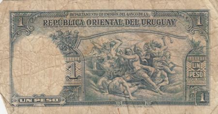 Uruguay 1 Peso - Indien - 1935 - Serial A - TB - P.28