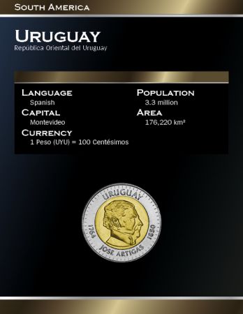 Uruguay 10 Pesos 2000 Uruguay - Bimétallique