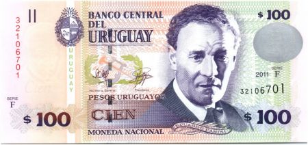 Uruguay 100 Pesos Urugayos Urugayos, Eduardo Fabini - 2011