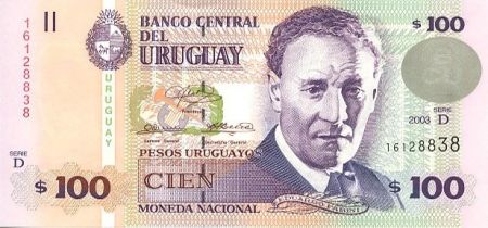 Uruguay 100 Pesos Urugayos Urugayos, Eduardo Fabini