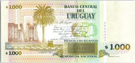 Uruguay 1000 Pesos Urugayos Urugayos, Juana De Ibarbourou - 2011