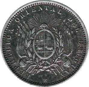 Uruguay 20 Centisimos République d\'Uruguay - 1877
