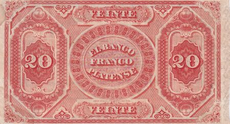 Uruguay 20 Pesos - El Banco Franco-Platense - 1871 - P.S173a