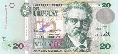 Uruguay 20 Pesos Urugayos - San Martin - 2000 - P.83