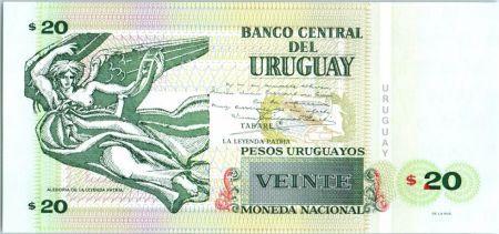 Uruguay 20 Pesos Urugayos Urugayos, De San Martin - Légende de la Patrie - 2011