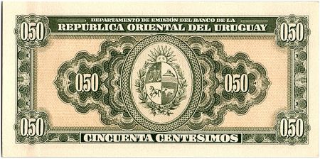 Uruguay 50 Centesimos, Jose Gervasio ARTIGAS - 19(39-66)