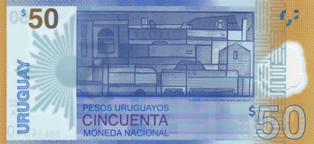 Uruguay 50 Pesos Urugayos, 1967-2017 Polymer (2018)