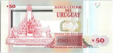 Uruguay 50 Pesos Urugayos, José Pedro Varela - 2015 (2017)