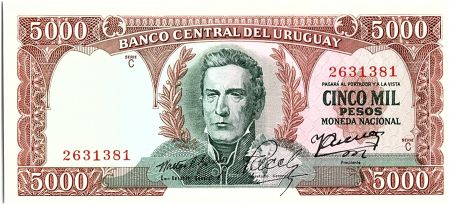 Uruguay 5000 Pesos, Jose Gervasio ARTIGAS - 1967