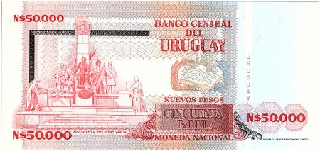 Uruguay 50000 Nuevos Pesos, Jose Pedro Varela - 1989