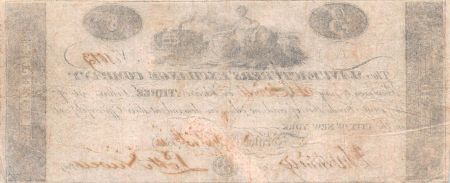 USA, MANUFACTURER\'S EXCHANGE CIE - CHEQUE 3 DOLLARS 1814