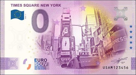 USA 0 Euro Souvenir 2022 - Time Square New York
